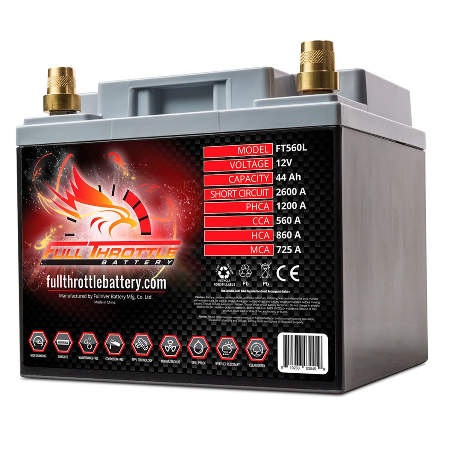 Fullriver Battery FT560L Full Throttle 12V Automotive Battery