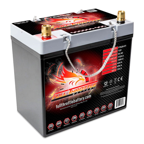 Fullriver Battery FT620-51 Full Throttle 12V Automotive Battery