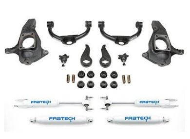 Fabtech FTS23058 5in. RADIUS ARM KIT W/PERF SHKS