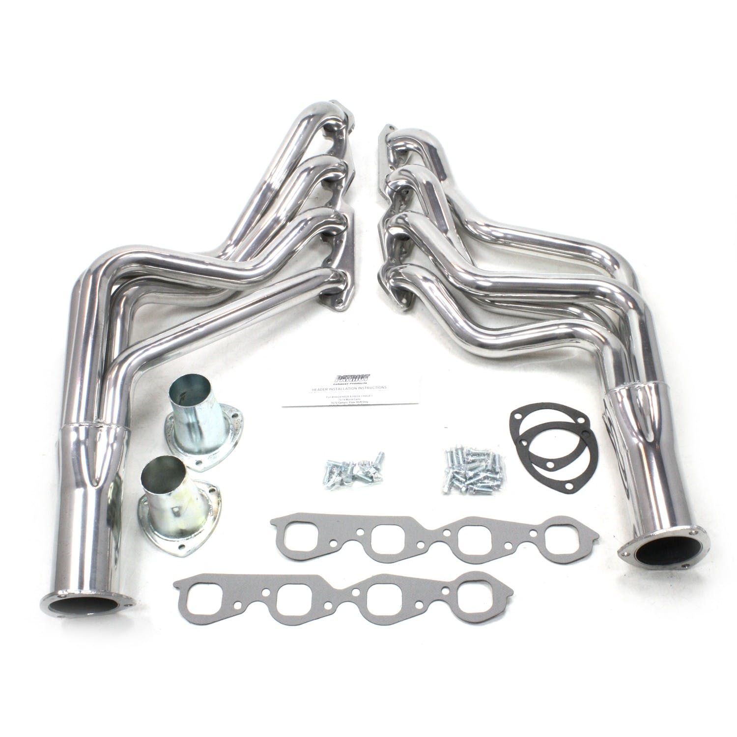 Patriot Exhaust H8024-1 70-77 A, F, G Body BBC Long Tube Silver