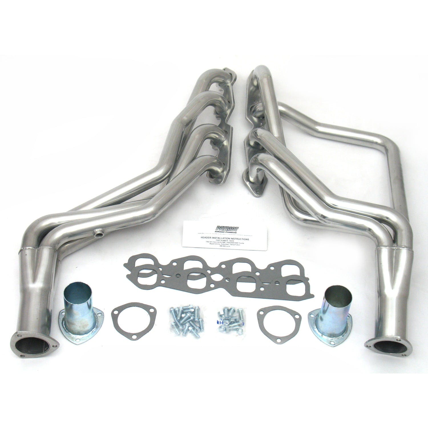 Patriot Exhaust H8058-1 88-98 GM Truck BBC Long Tube Silver