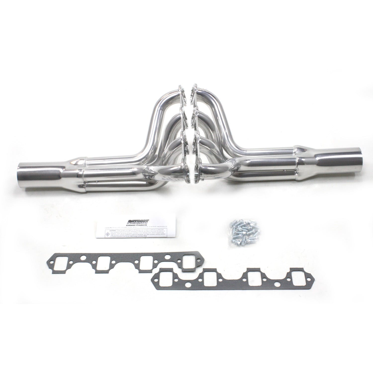 Patriot Exhaust H8423-1 IMCA Circle Track SBF Long Tube Silver