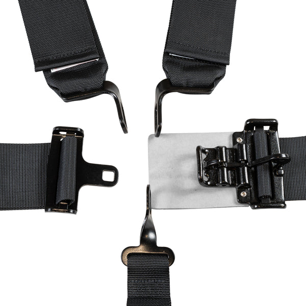 ZAMP Racing Seat Harness Black 3/2 Shoulder 3 5 Point SFI 16.1 HARN01S003