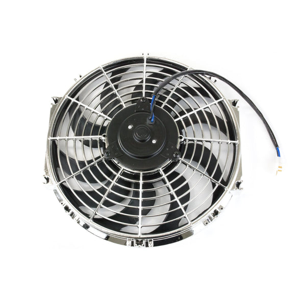 Top Street Performance HC6103C 12 inch Universal Electric Cooling Fan, S-Blade, Chrome