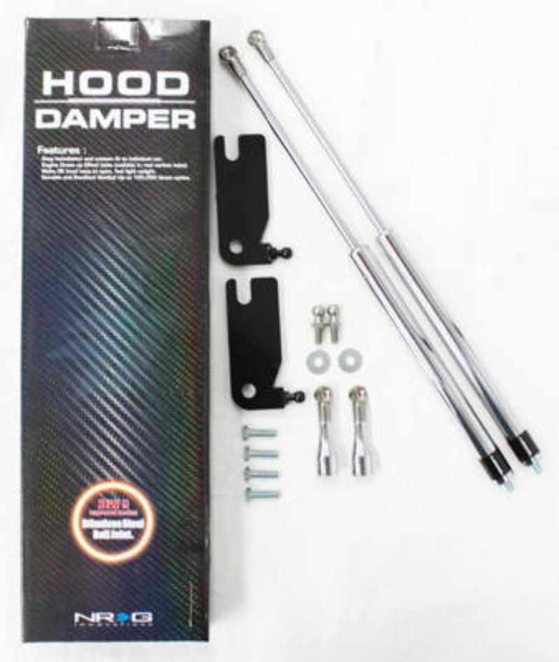 NRG Innovations Hood Damper Kit Polished HD-100