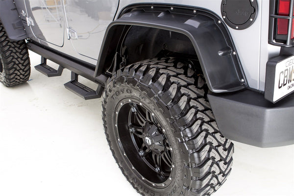 LUND FX606T Flat Style Fender Flare Set - Front and Rear, Textured, 4-Piece Set FX-JEEP FLAT STYLE 4PC TEXTRD