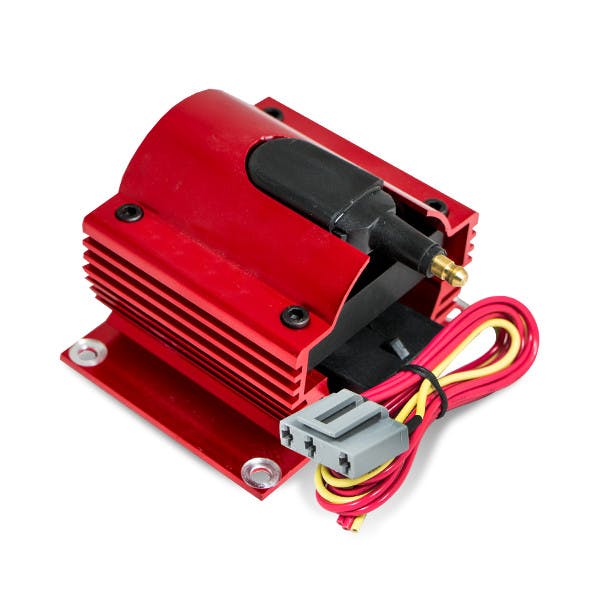 Top Street Performance JM6930R Ignition Coil External E-Core, 50K Volt, Red