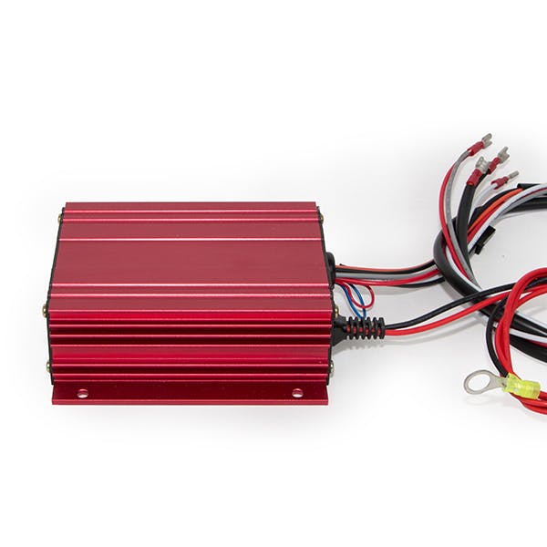 Top Street Performance JM6939R Ignition Box - Mini Digital 6AL with Rev Limiter, Red