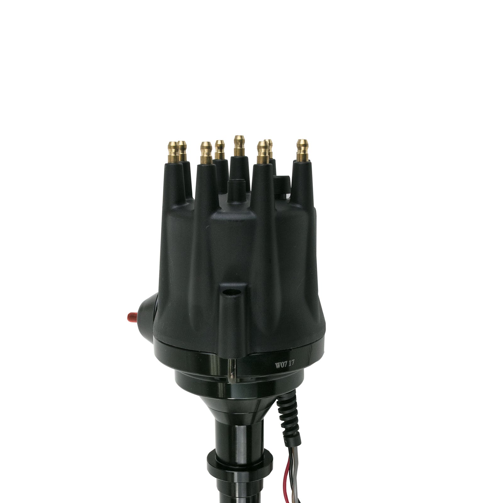 Top Street Performance JM7701-2ABK Pro Series Ready to Run Distributor Black Cap with Fixed Collar, All Black