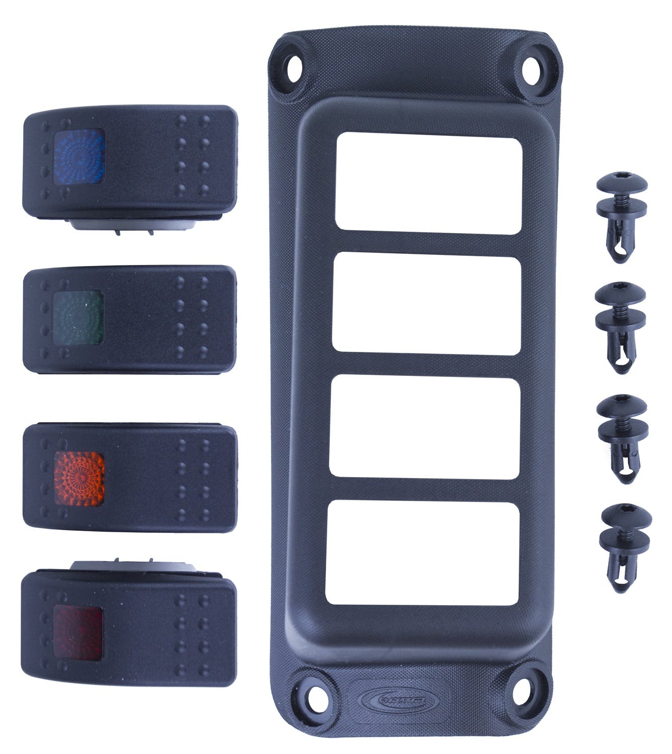 Daystar KJ81001BK A-Pillar Switch Pod; Black (Includes 4 Switches)