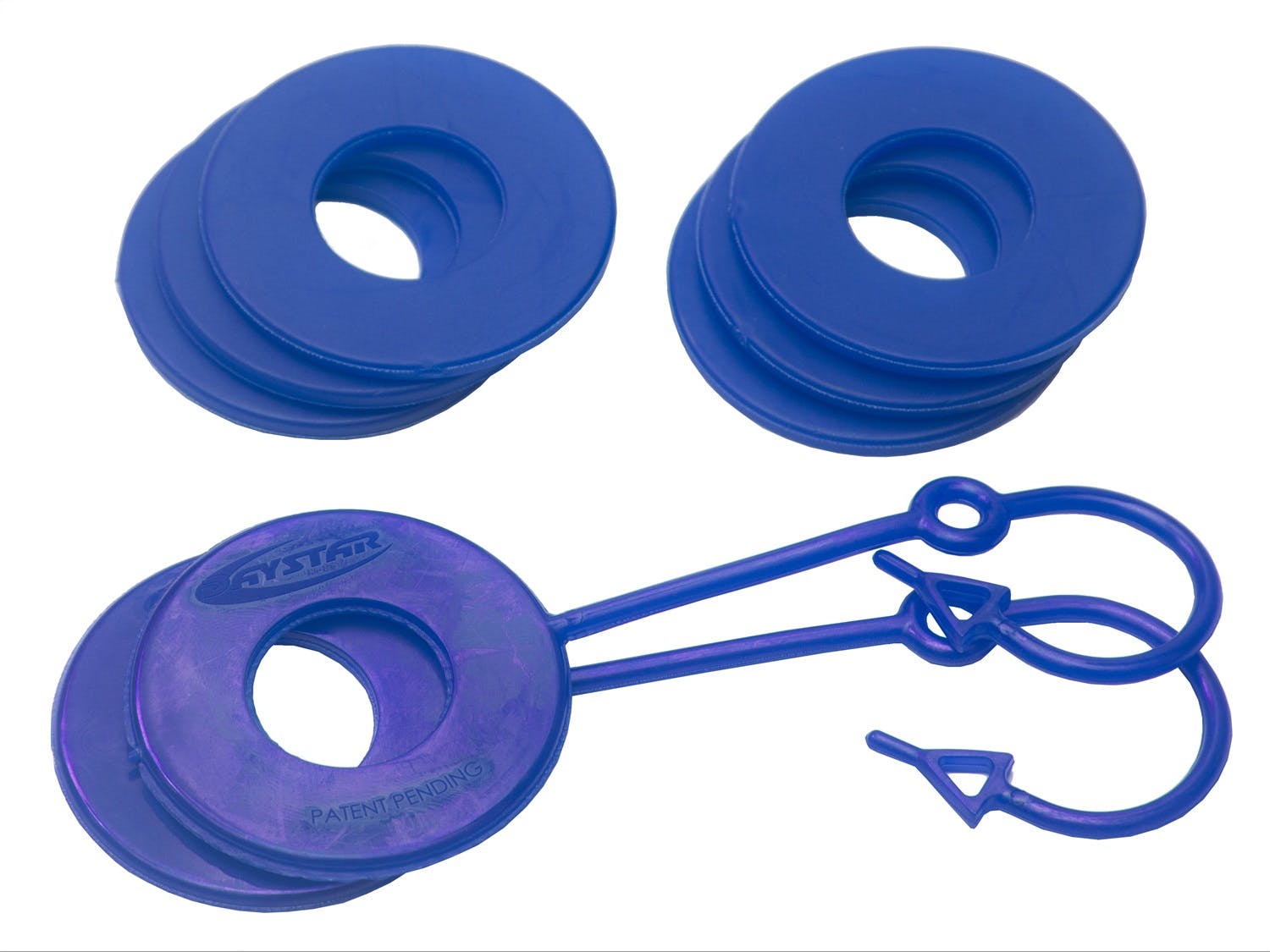 Daystar KU70060RB D-Ring and Locking Washer Set, 2 locking, 6 non-locking, Blue