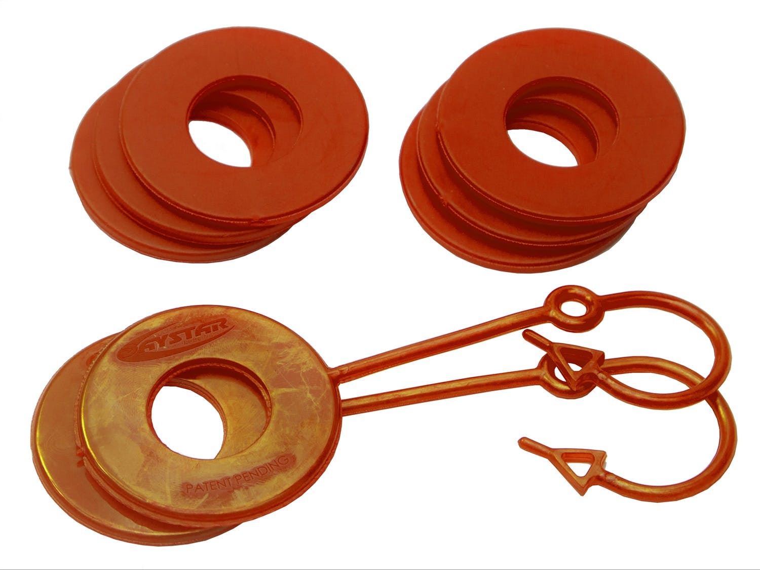 Daystar KU70061AG D-Ring Locking Washer Set, 2 locking, 6 non-locking, Orange