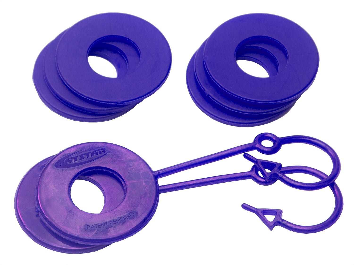 Daystar KU70061PR D-Ring Locking Washer Set, 2 locking, 6 non-locking, Purple