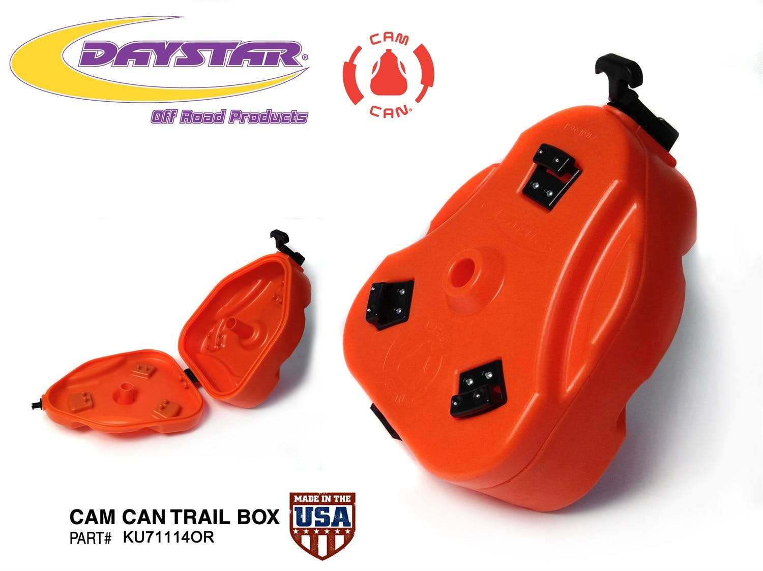 Daystar KU71114OR Cam Can; Trail Box; Only; Orange