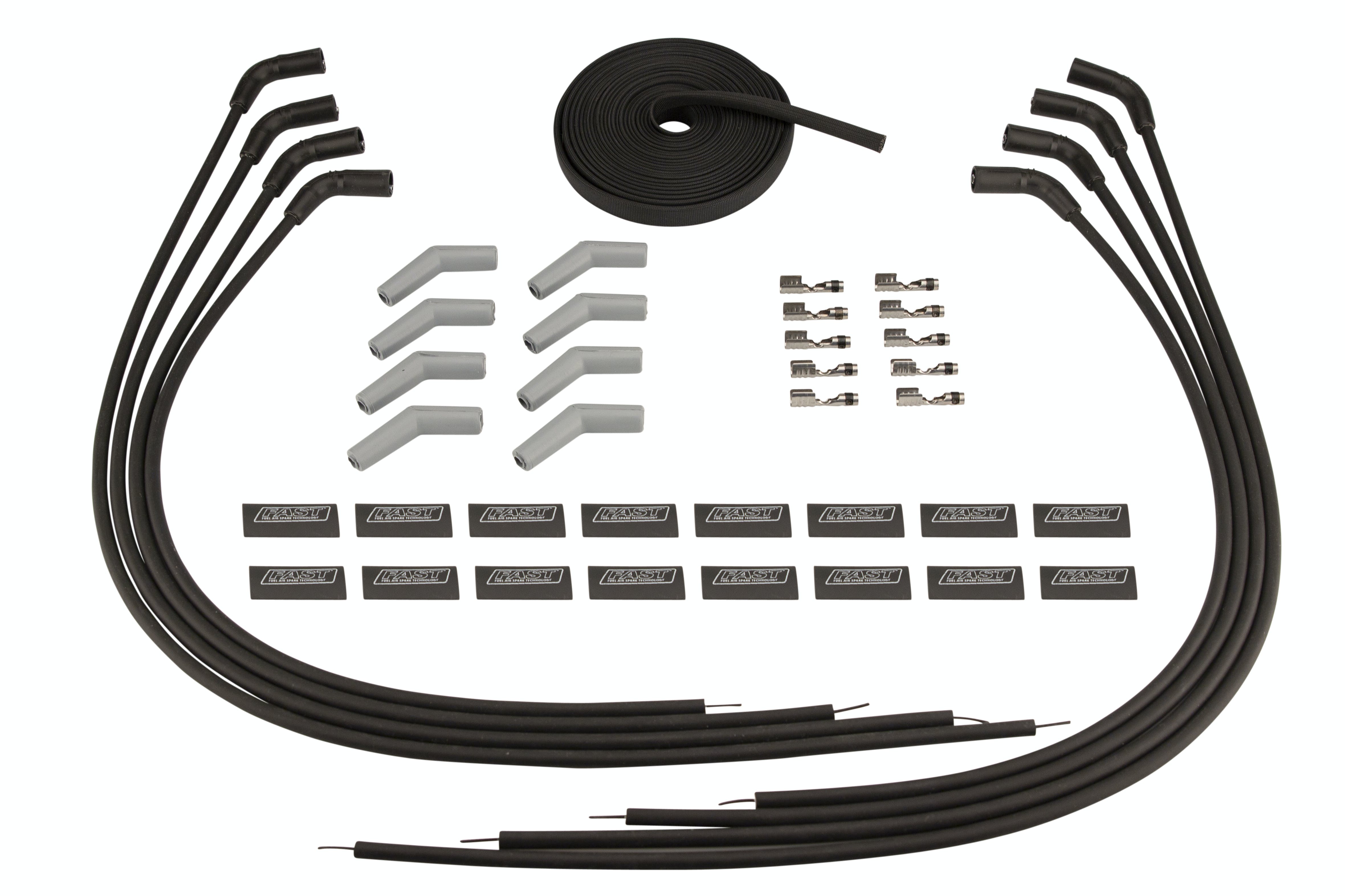 FAST - Fuel Air Spark Technology 295-2423 FireWire 45 Degree Cut-To-Fit Wireset for LS Coils w/ Heat Sleeve