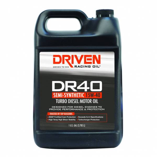 Driven Racing Oil 05408 Semi-Synthetic DR40 15W-40 Turbo Diesel Motor Oil (1 gal. jug)