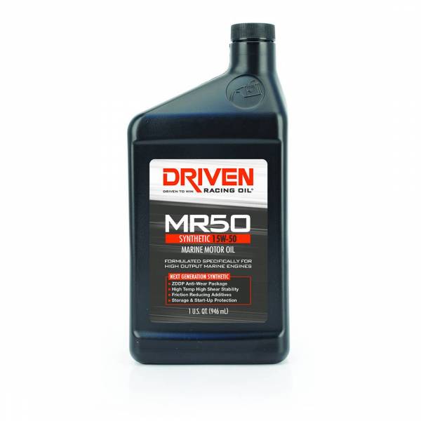 Driven Racing Oil 02606 MR50 Synthetic 15W-5 Marine Motor Oil (1 qt. bottle)