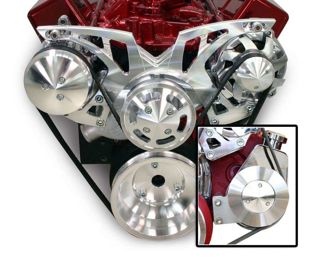 MARCH PERFORMANCE,21155,SBC Style Track Pulley Set w/Power Steering