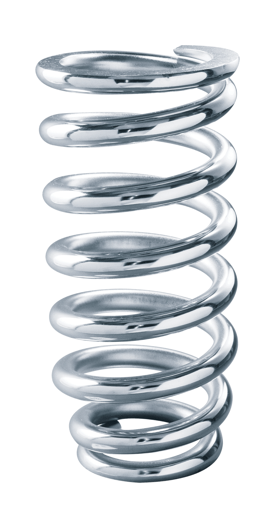 QA1 8MB500 Spring Chrome Silicon 3-1/2 Id 8-500 Lbs Chrome Plated 1St Coil Tapered
