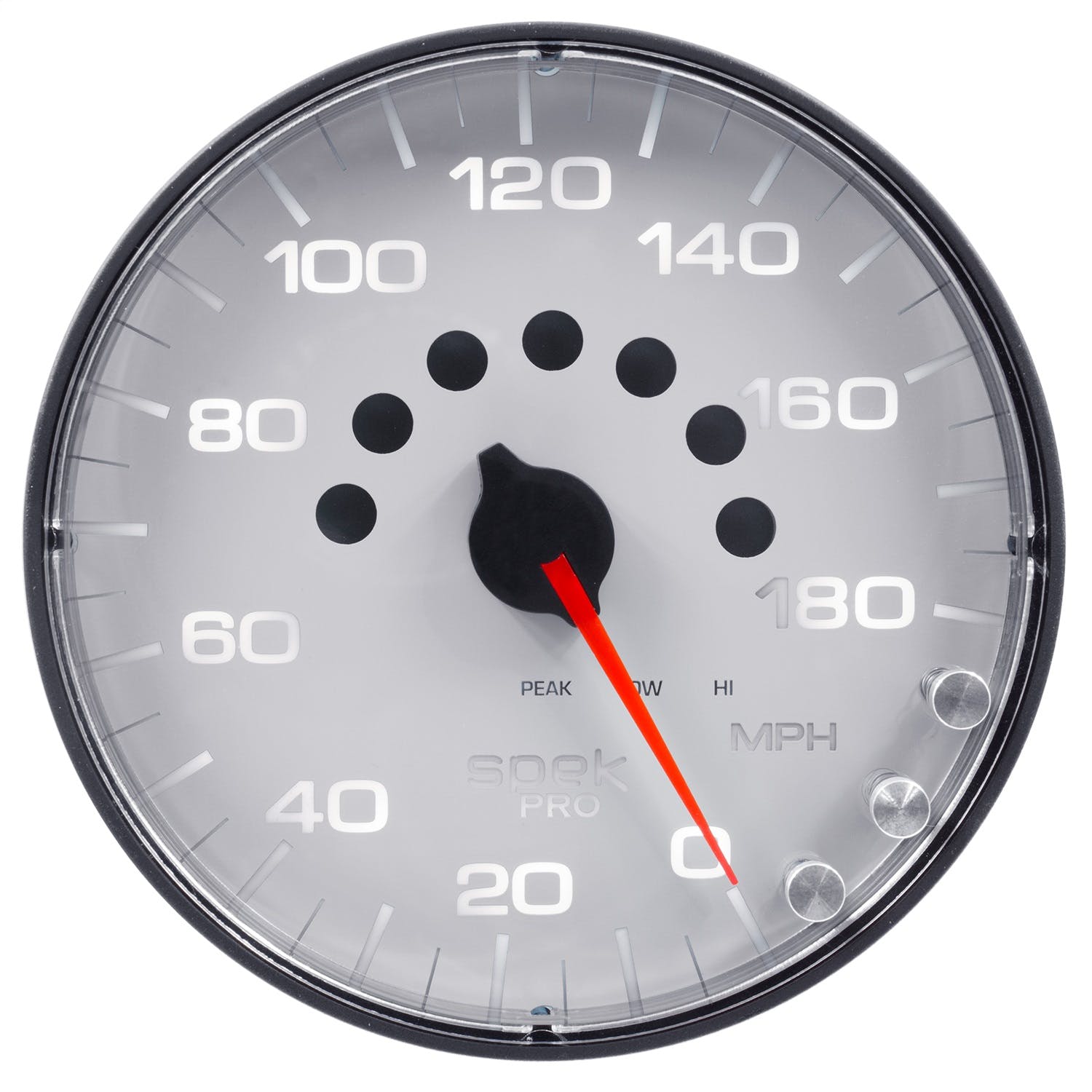 AutoMeter Products P230128 Spek Pro Spek Pro Speedometer Gauge, Electric Programmable White/Black 5, 180