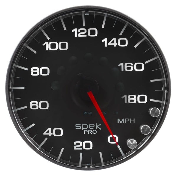 AutoMeter Products P230328 Spek Pro 5in Speedometer 0-180 MPH Black Dial, Black Bezel