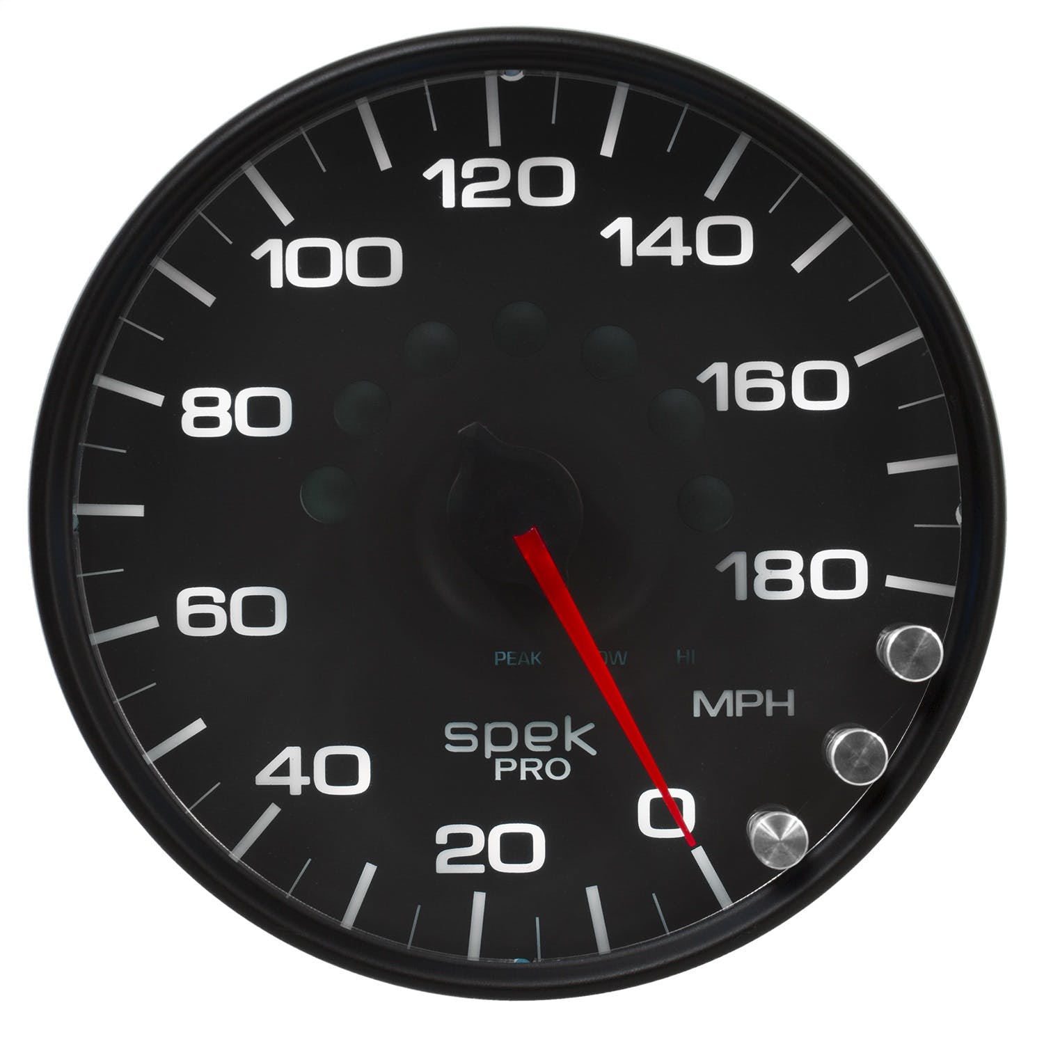 AutoMeter Products P23032 Spek Pro Speedometer Gauge, Electric Programmable Black/Black 5, 180 MPH
