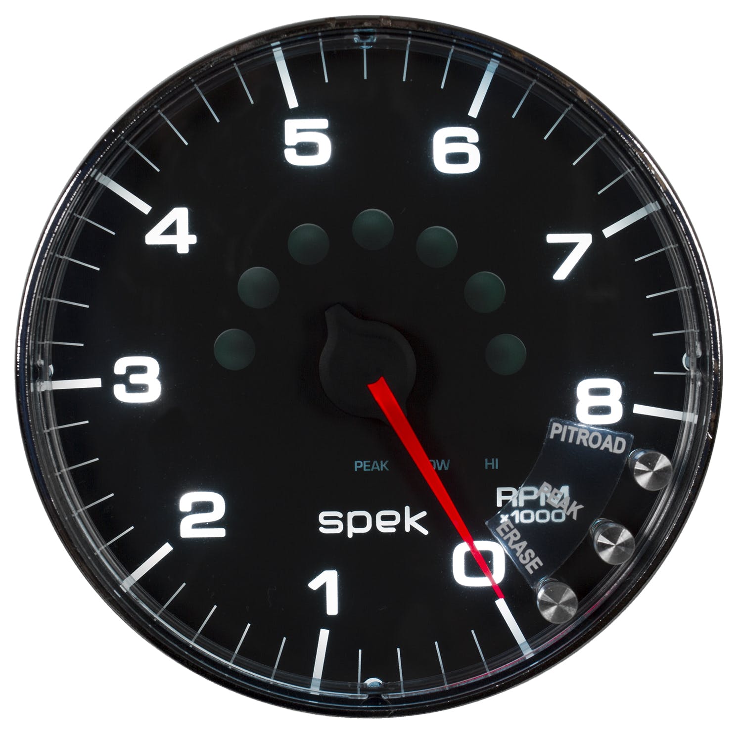 AutoMeter Products P238318 Spek Pro Tachometer Gauge 5, 8K RPM, with Shift Light, Black/Chrome