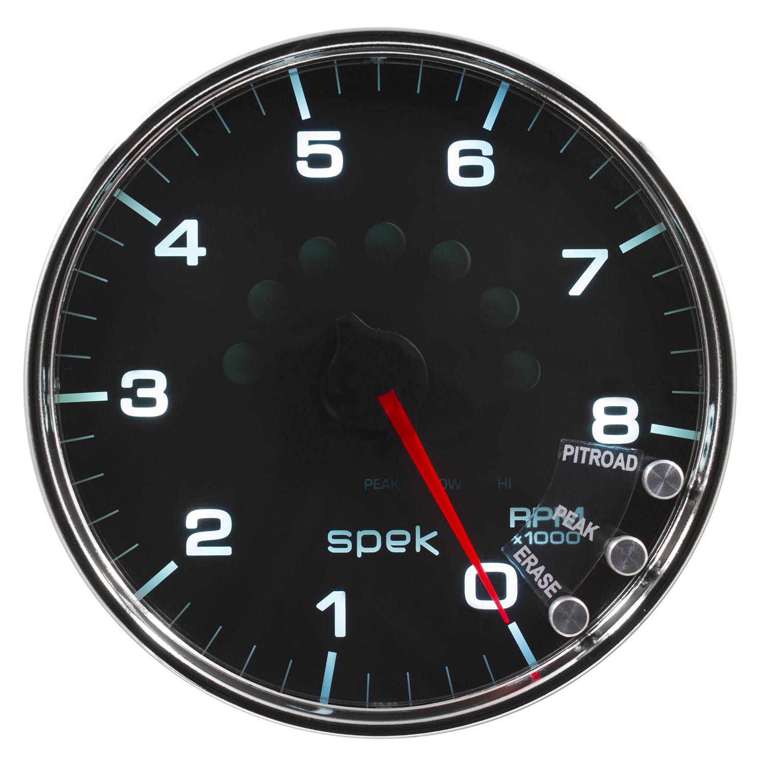 AutoMeter Products P23831 Spek Pro Tachometer Gauge 5, 8K RPM, with Shift Light, Black/Chrome