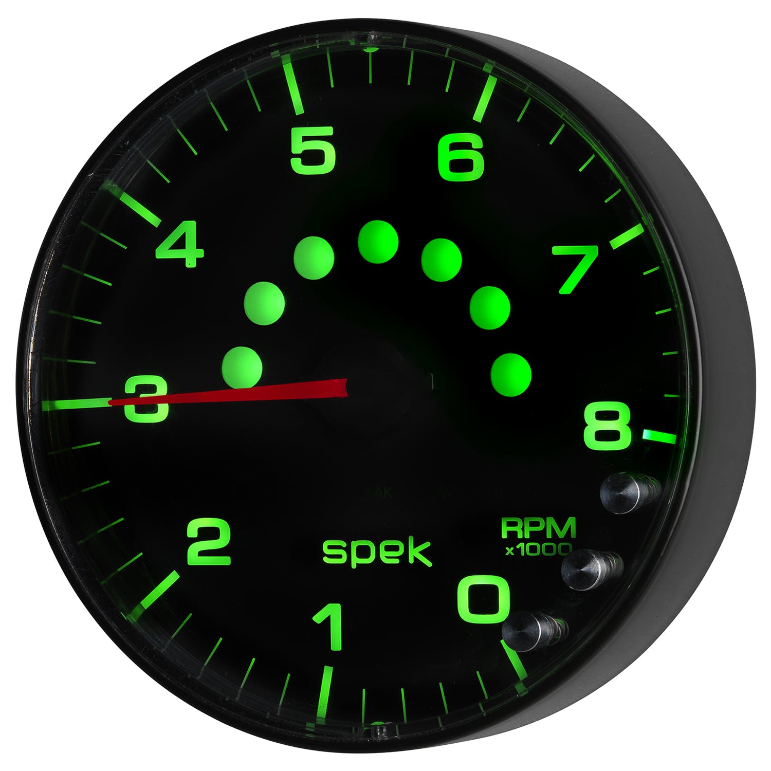 AutoMeter Products P238328 Spek Pro 5in In-Dash Tachometer 0- 8,000 RPM Black Dial, Black Bezel