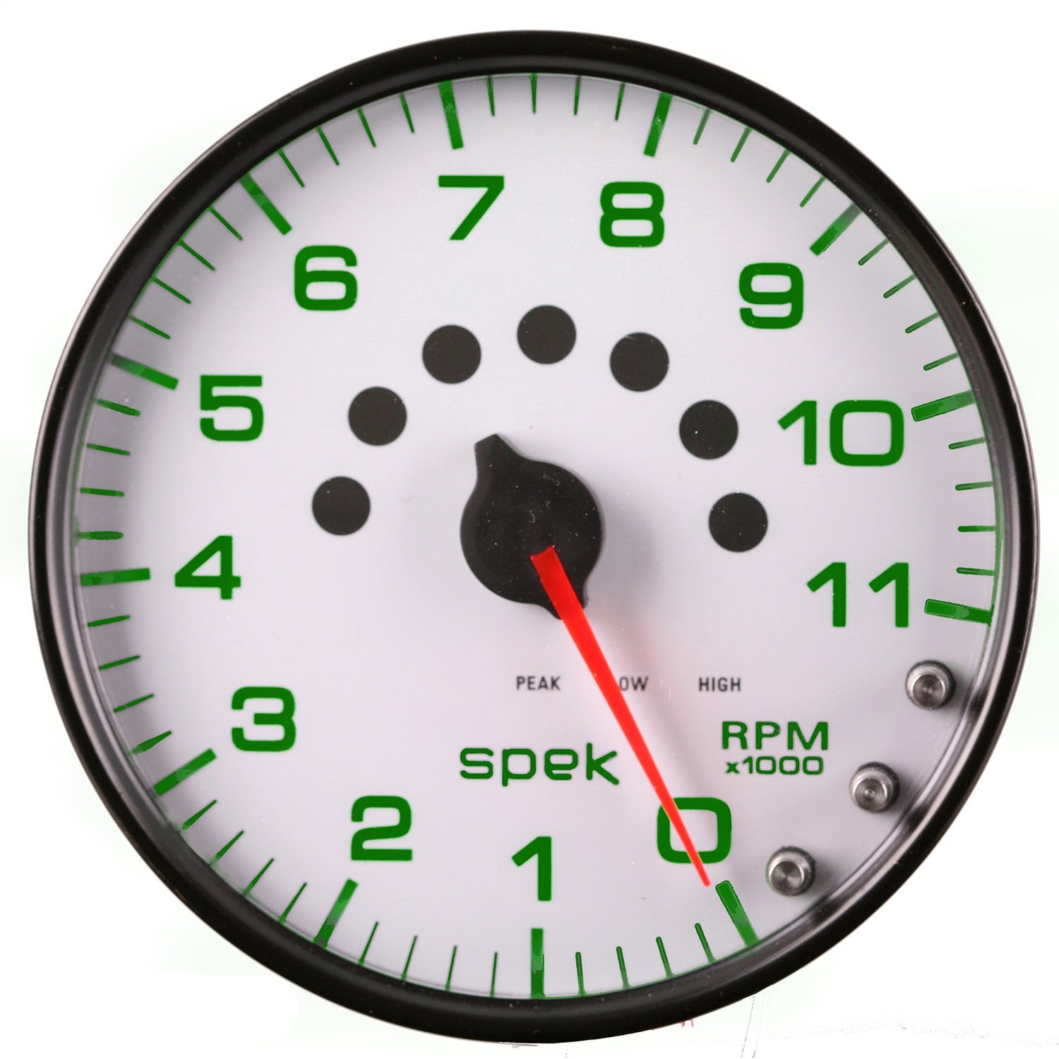 AutoMeter Products P23912 Spek Pro Tachometer Gauge, 5, 11K RPM, with Shift Light White/Black