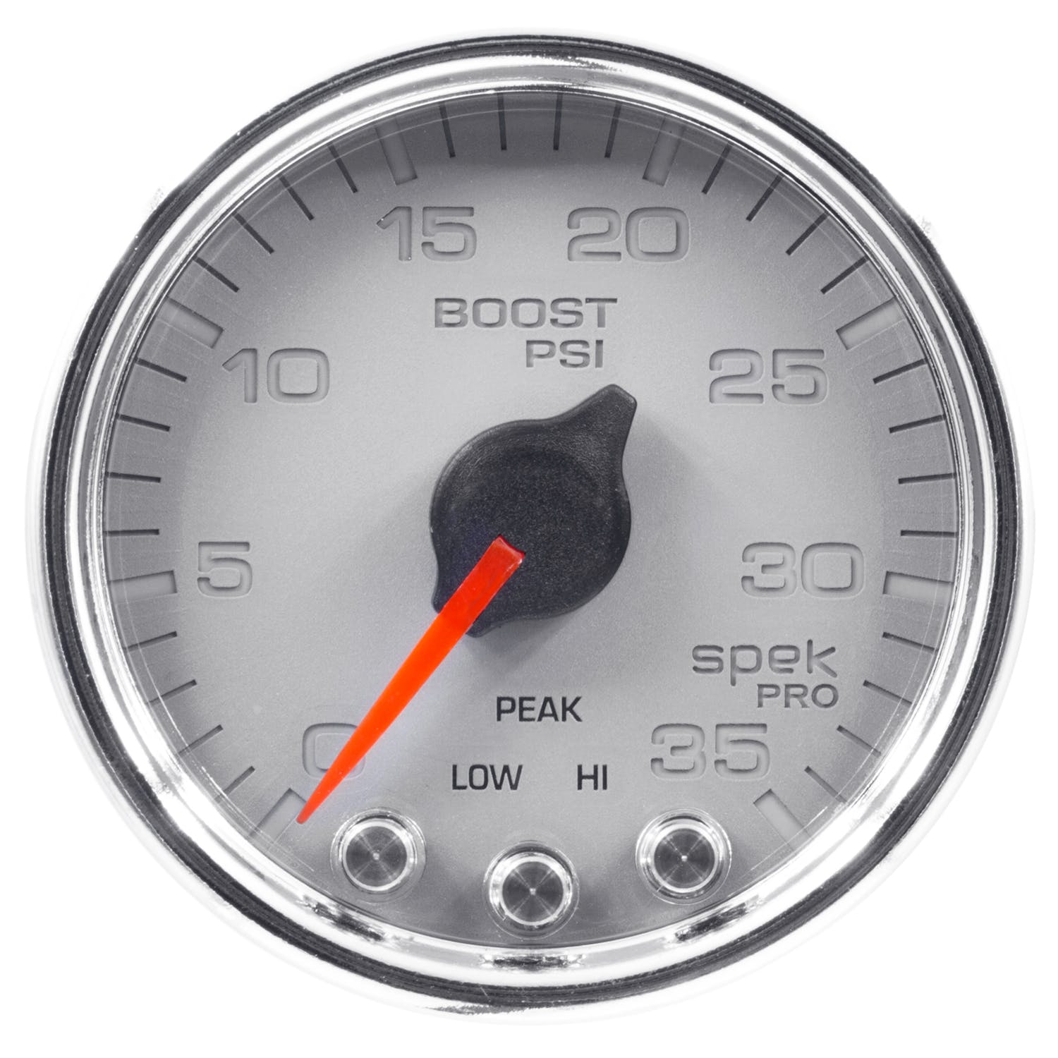 AutoMeter Products P30321 Boost Gauge, 2 1/16, 35PSI, Stepper Motor Silver/Chrome