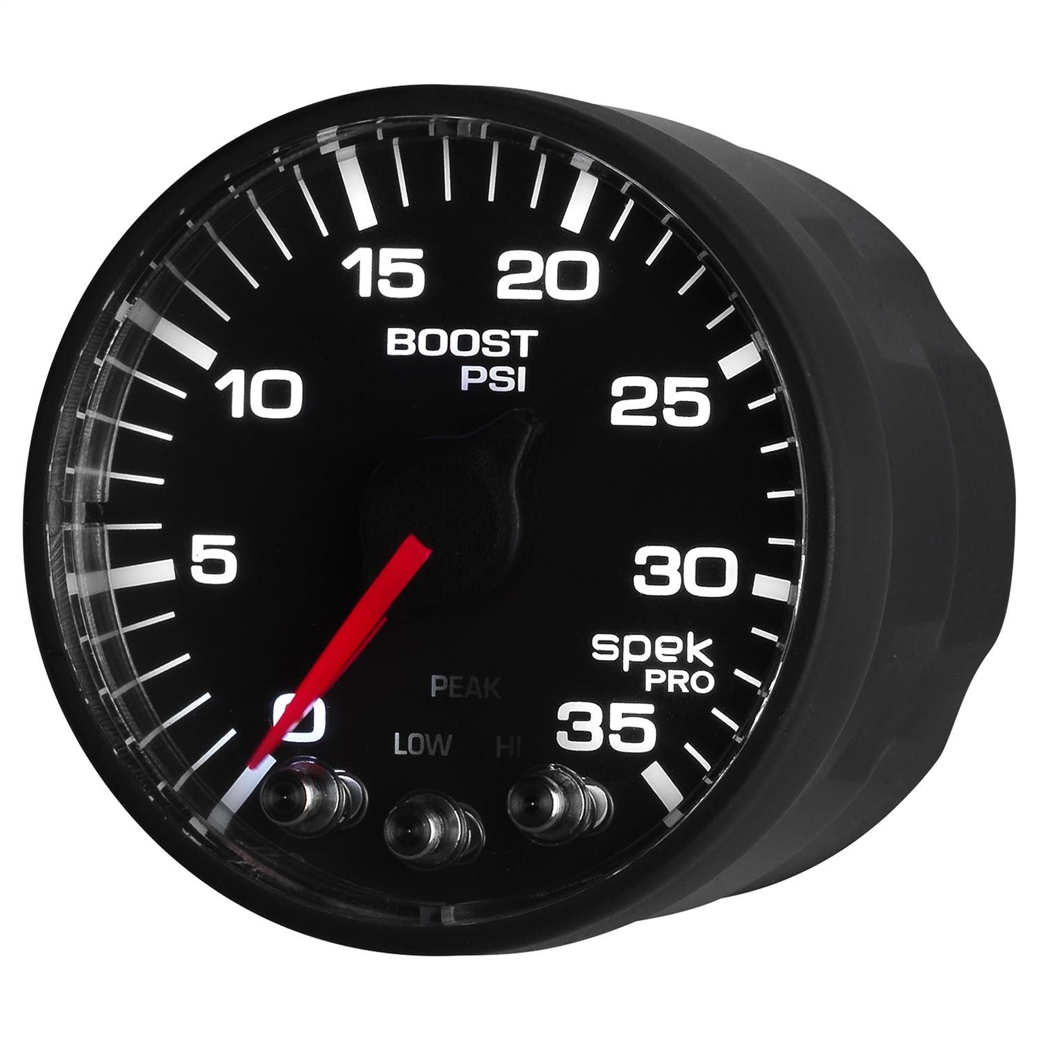AutoMeter Products P303328 Spek Pro 2-1/16in Boost, 0-35 PSI, Black Dial, Black Bezel