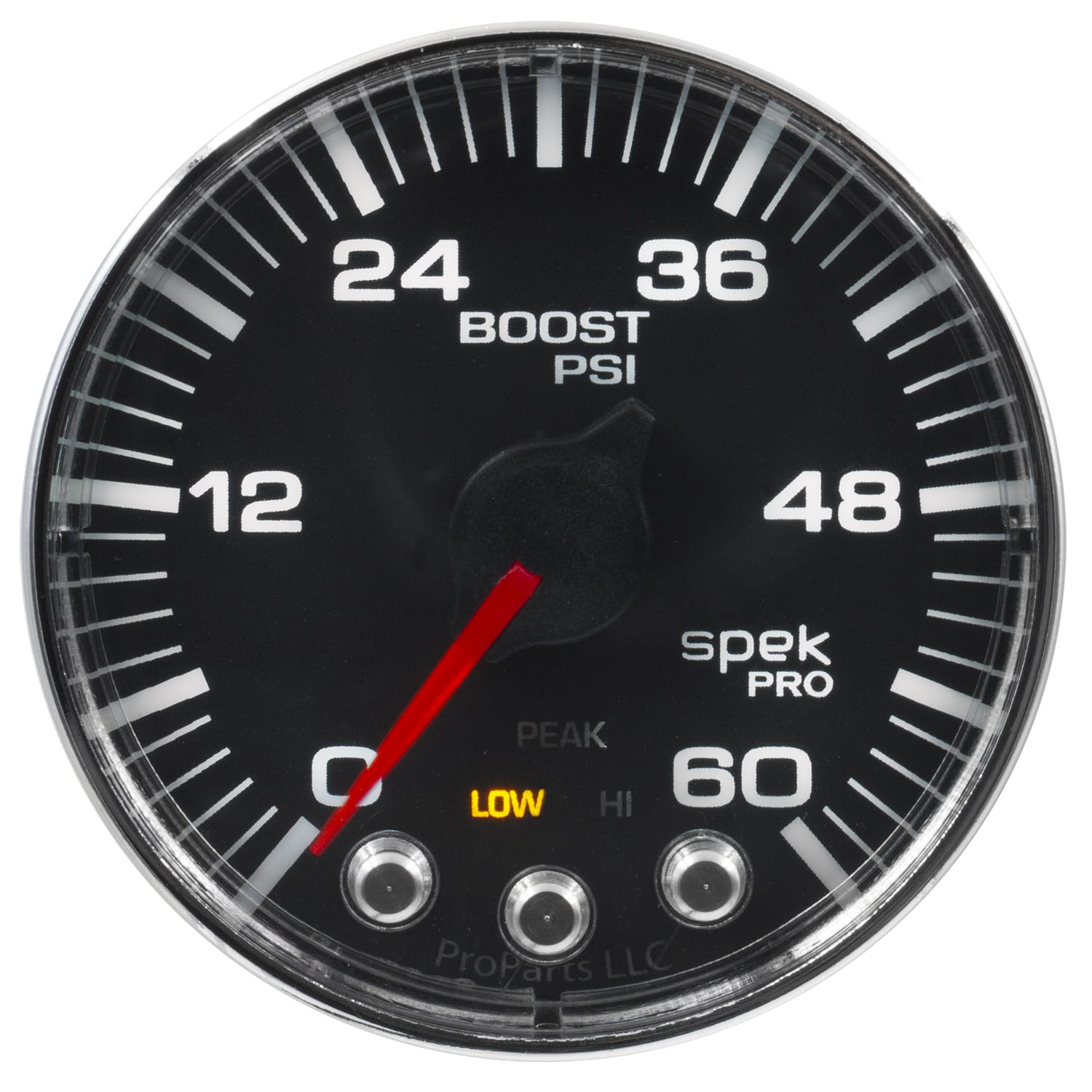 AutoMeter Products P304318 Boost Gauge, 2 1/16, 60PSI, Stepper Motor Black/Chrome