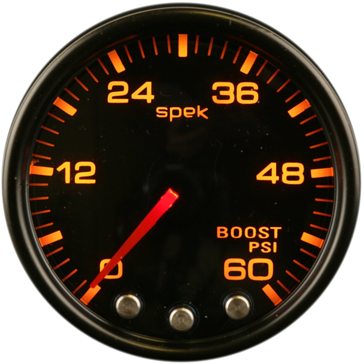 AutoMeter Products P30452 Boost Gauge, 2 1/16, 60PSI, Stepper Motor Black/Smoke/Black
