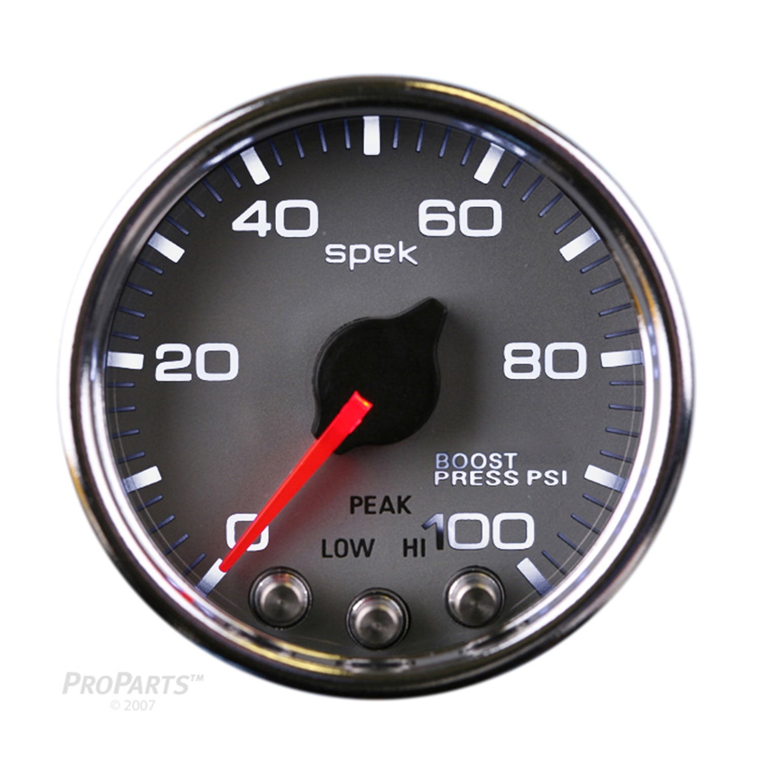 AutoMeter Products P30521 Boost Gauge, 2 1/16, 100PSI, Stepper Motor Silver/Chrome
