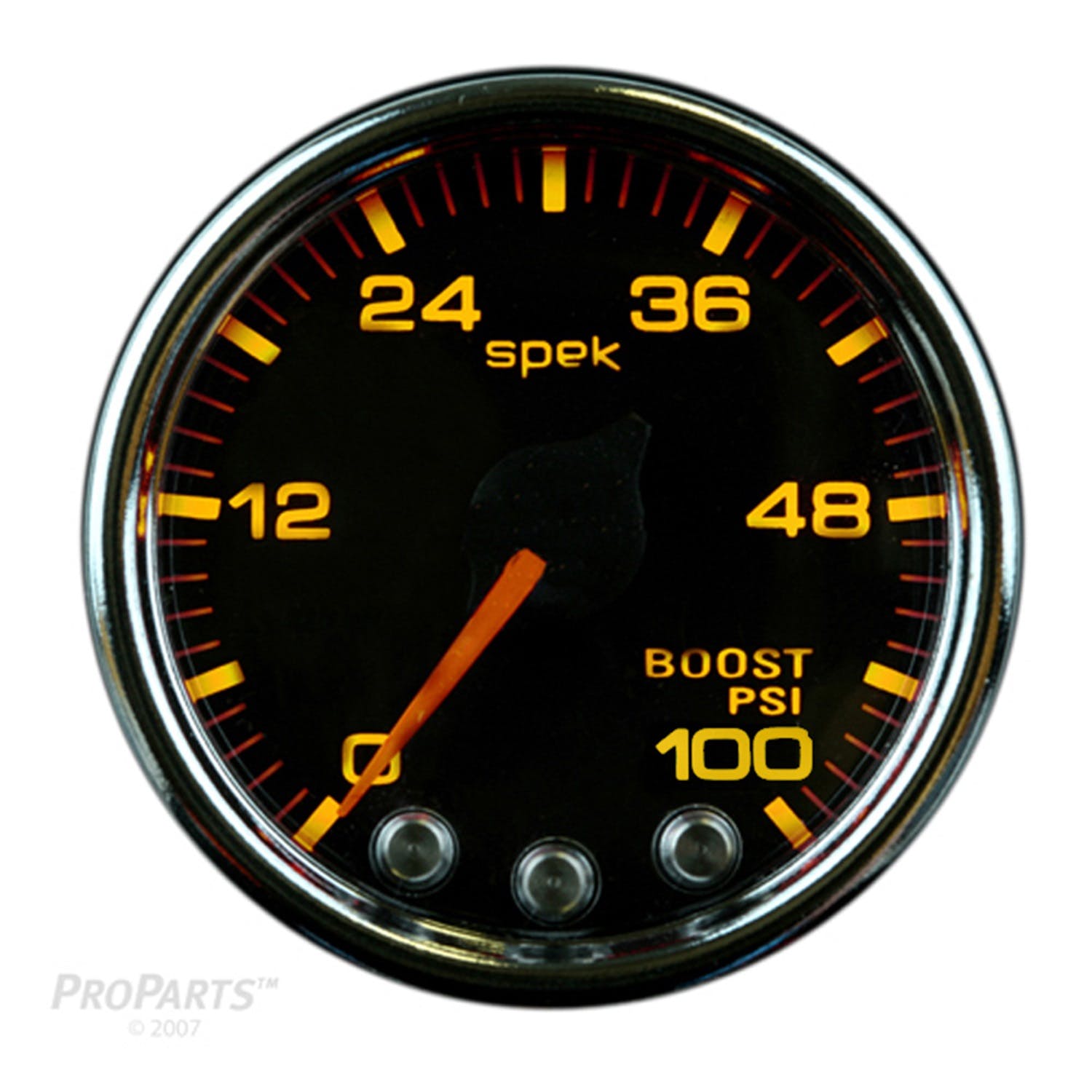 AutoMeter Products P30531 Boost Gauge, 2 1/16, 100PSI, Stepper Motor Black/Chrome