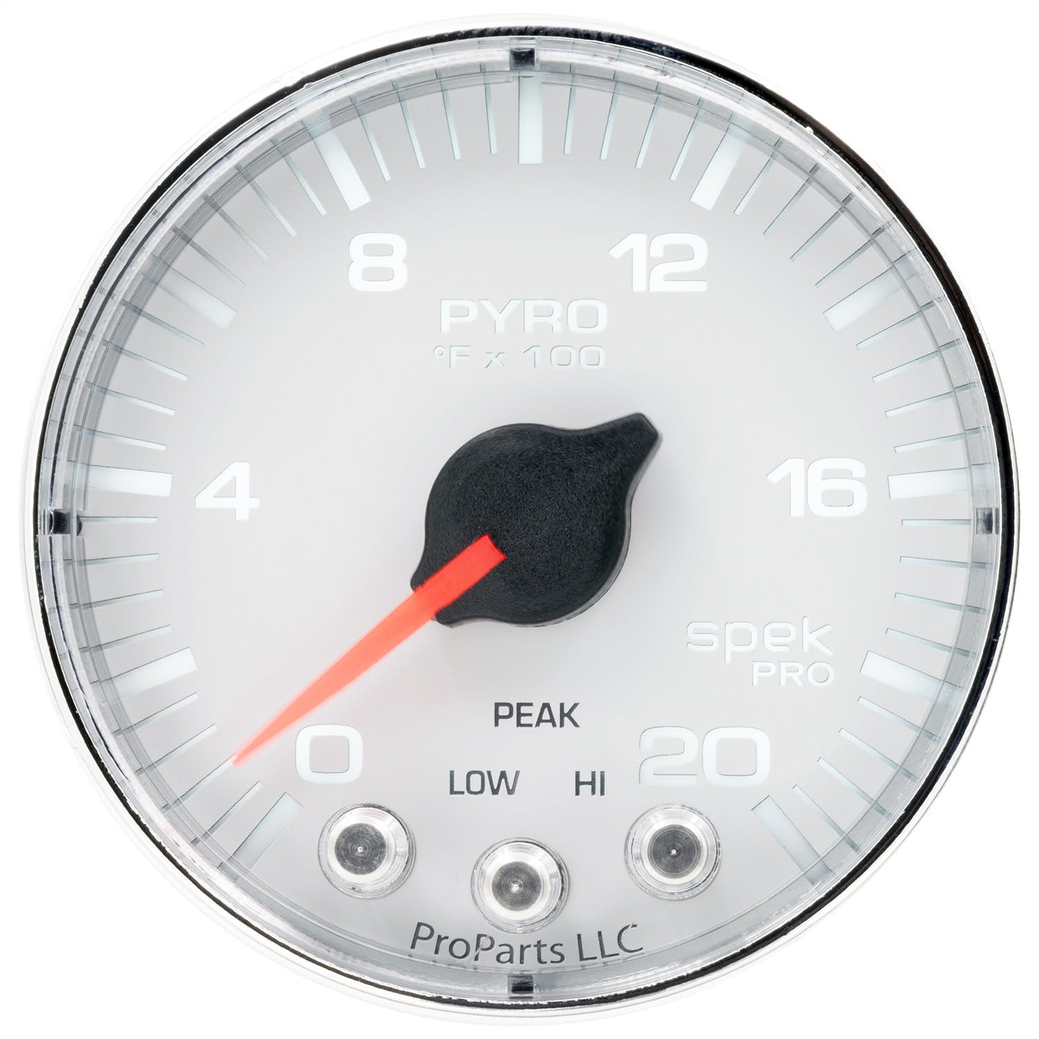 AutoMeter Products P310118 Gauge; Pyro. (EGT); 2 1/16in.; 2000° F; Stepper Motor w/Peak/Warn; Wht/Chrm; S