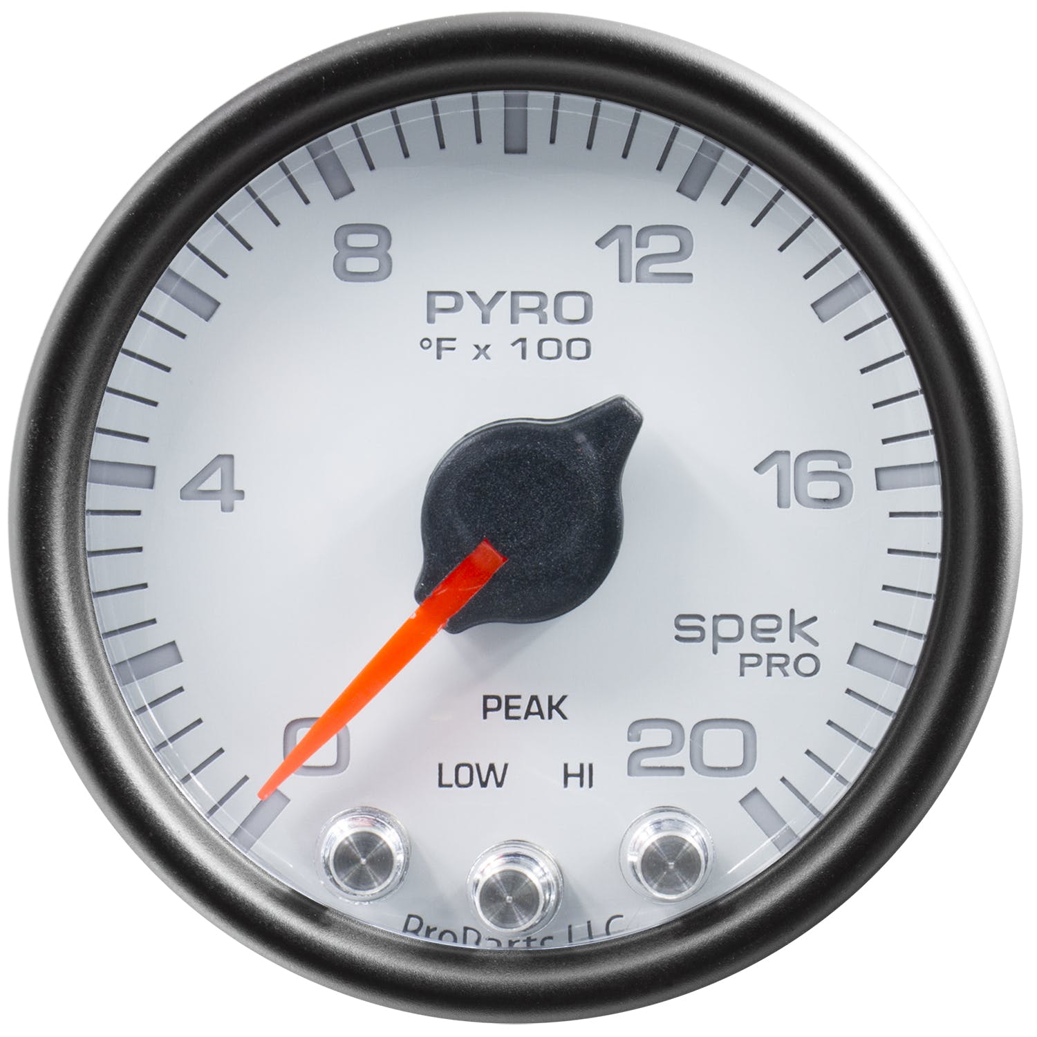 AutoMeter Products P31012 Gauge; Pyro. (EGT); 2 1/16in.; 2000° F; Stepper Motor w/Peak/Warn; Wht/Blk; Sp
