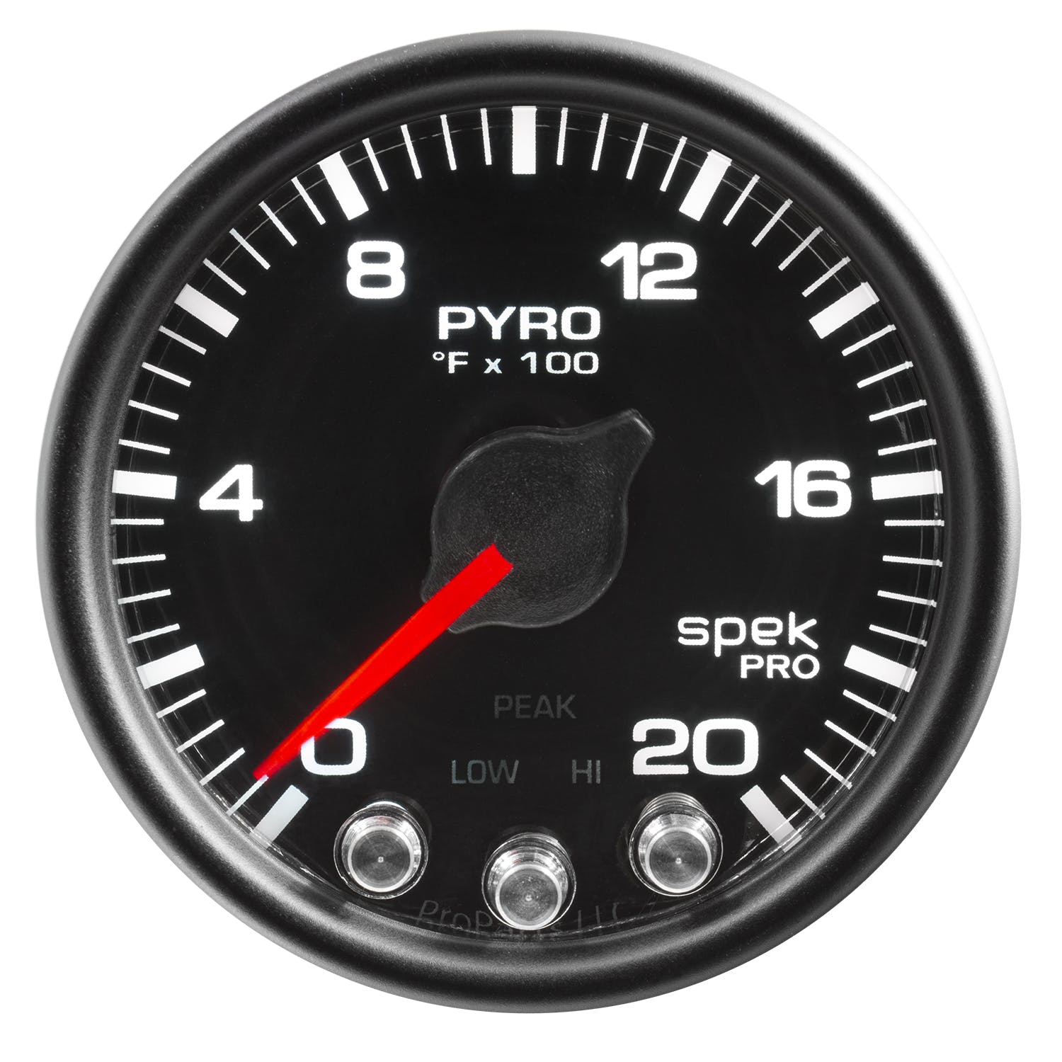 AutoMeter Products P31032 Gauge; Pyro. (EGT); 2 1/16in.; 2000° F; Stepper Motor w/Peak/Warn; Blk/Blk; Sp