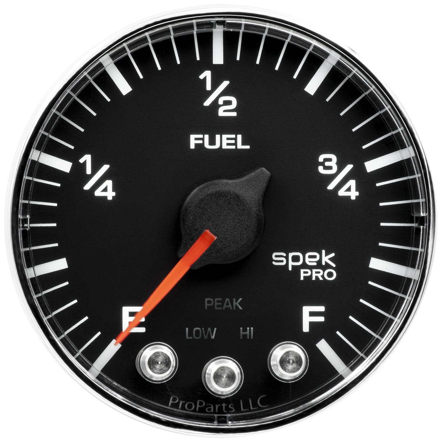 AutoMeter Products P312318 Spek Pro Fuel Level Gauge, 2 1/16, Programmable Black/Chrome