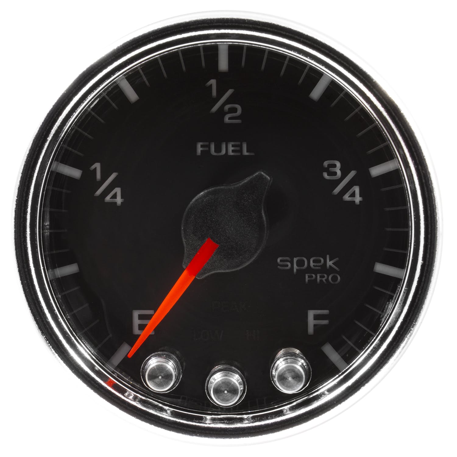 AutoMeter Products P31231 Spek Pro Fuel Level Gauge, 2 1/16, Programmable Black/Chrome