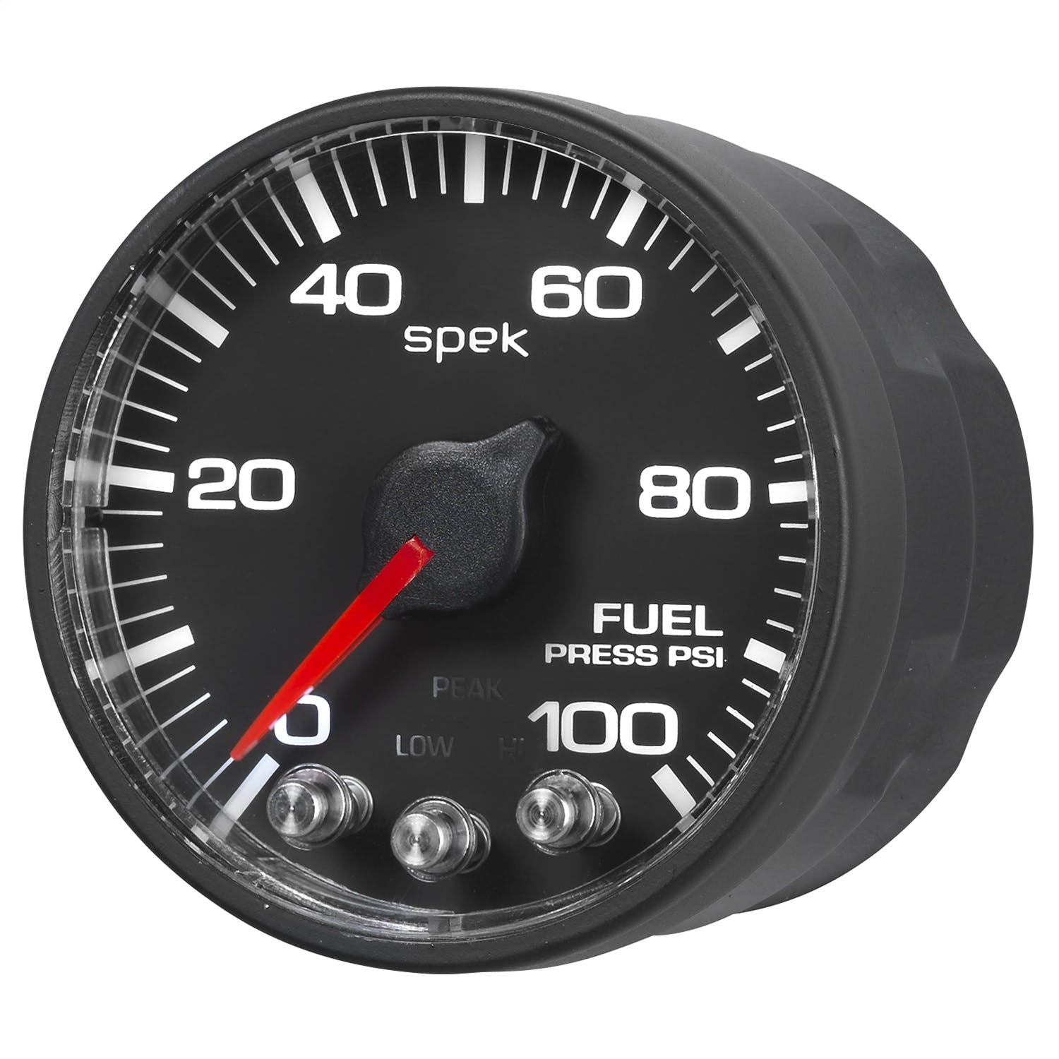 AutoMeter Products P314328 Spek Pro 2-1/16in Fuel Pressure, 0- 100 PSI, Black Dial, Black Bezel