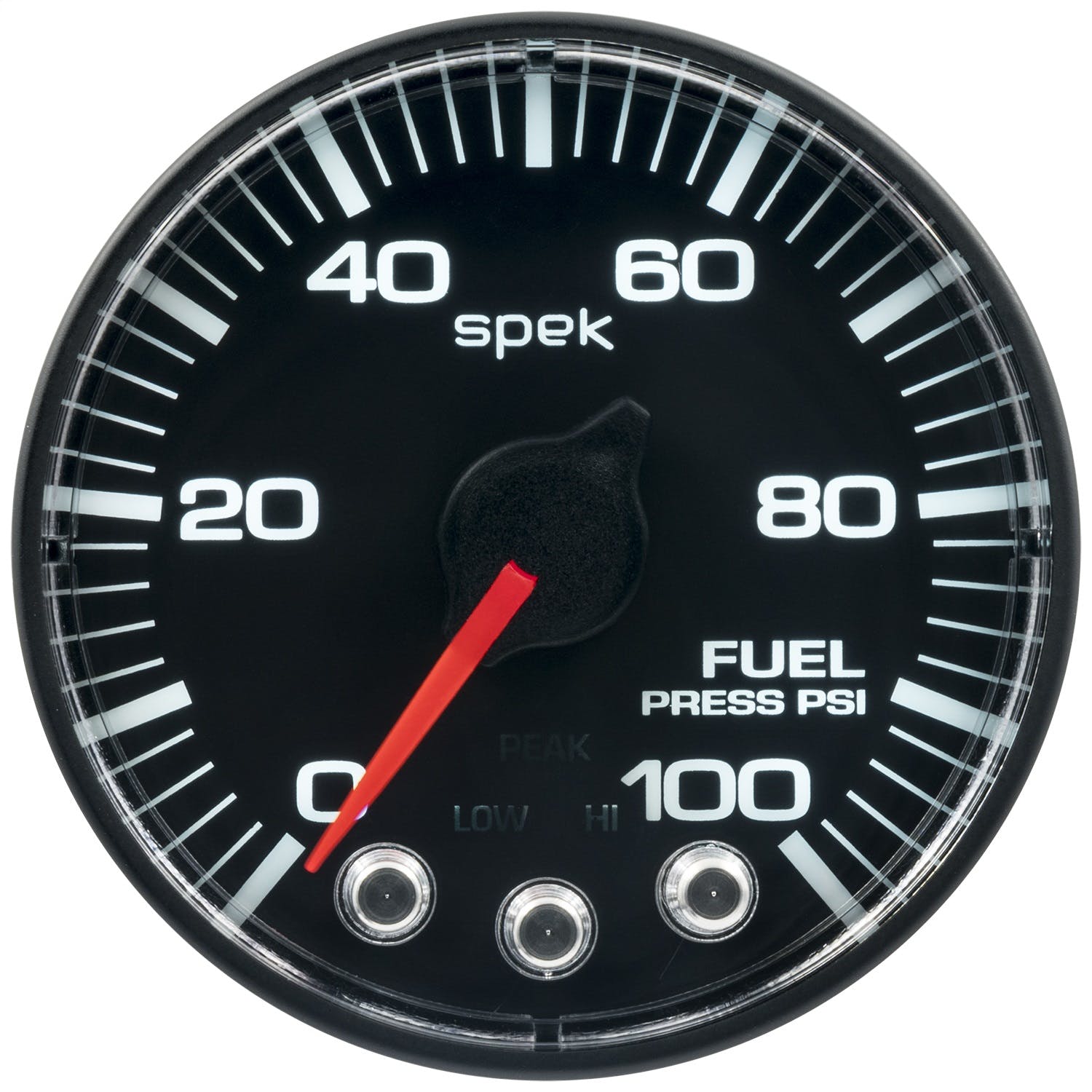 AutoMeter Products P314328 Spek Pro 2-1/16in Fuel Pressure, 0- 100 PSI, Black Dial, Black Bezel