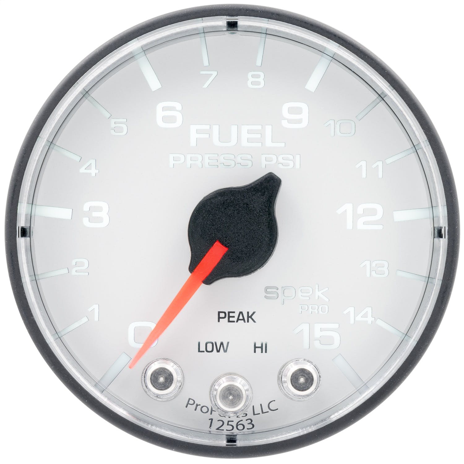 AutoMeter Products P315128 Fuel Pressure Gauge, 2 1/16, 15PSI, Stepper Motor White