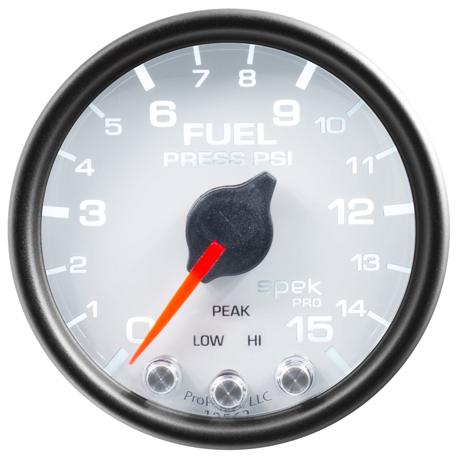 AutoMeter Products P31512 Fuel Pressure Gauge, 2 1/16, 15PSI, Stepper Motor White