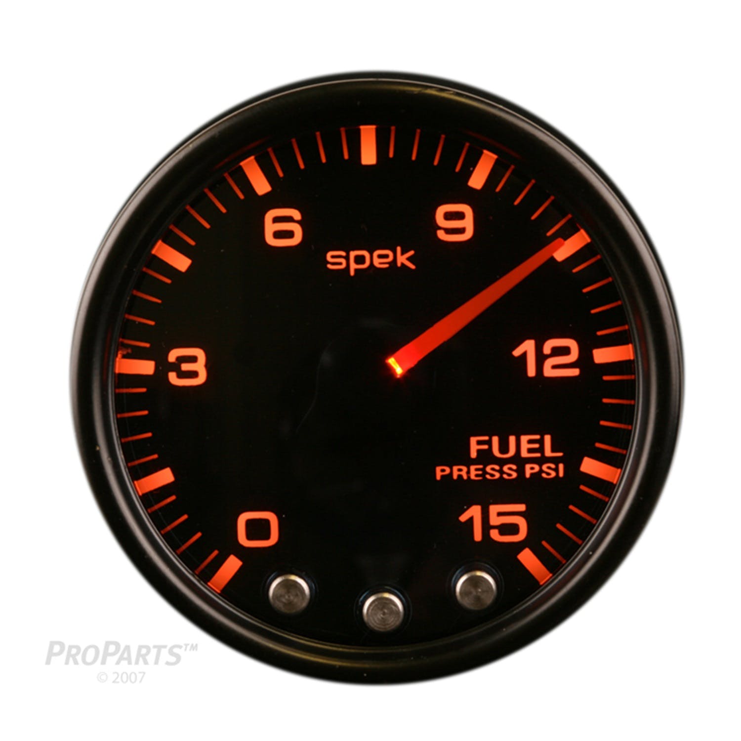 AutoMeter Products P31552 Fuel Pressure Gauge, 2 116, 15PSI, Stepper Motor Black