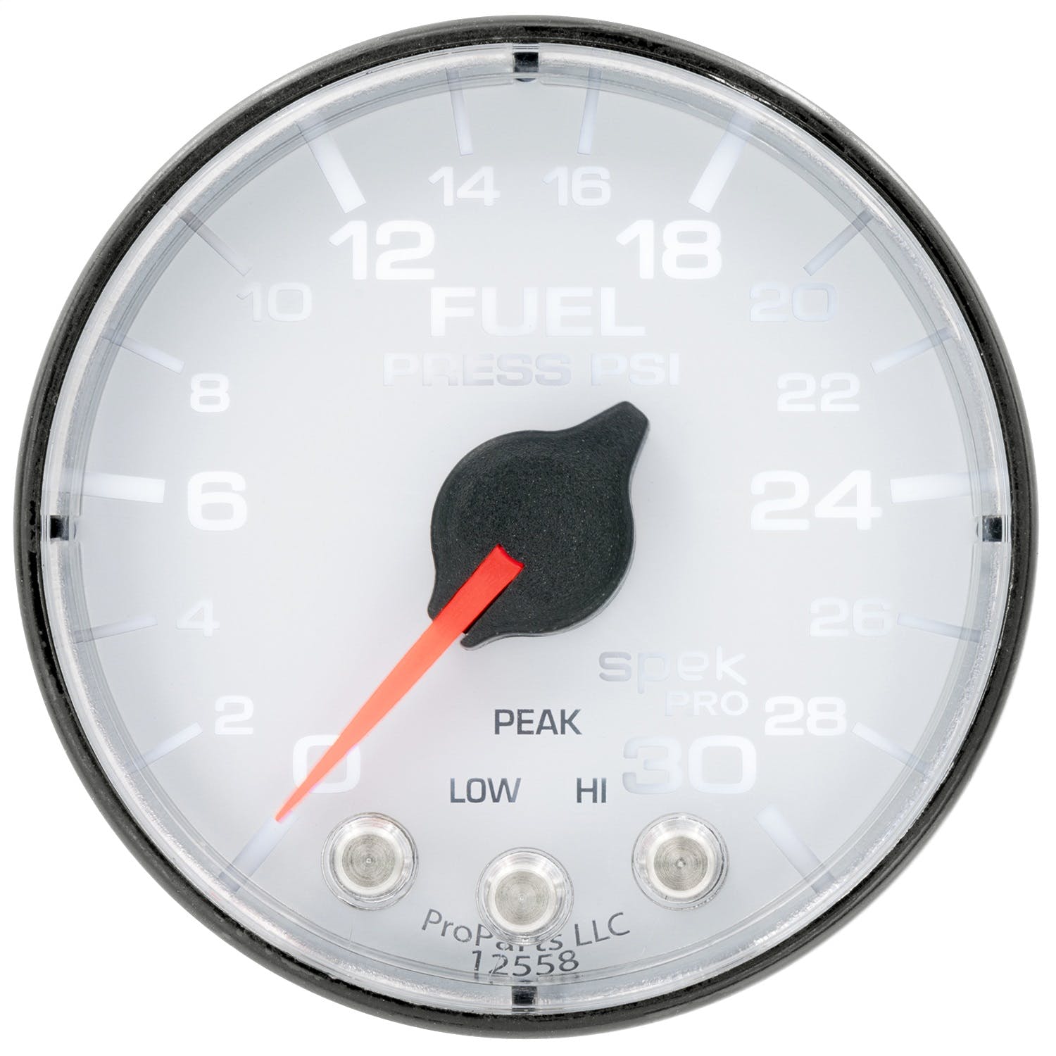AutoMeter Products P316128 Fuel Pressure Gauge, 2 116, 30PSI, Stepper Motor White