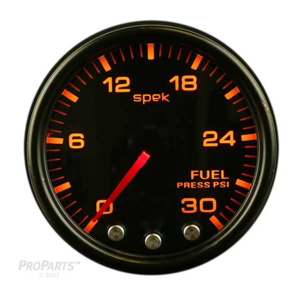 AutoMeter Products P31652 Gauge; Fuel Press; 2 1/16in.; 30psi; Stepper Motor w/Peak/Warn; Blk/Smoke/Blk; S