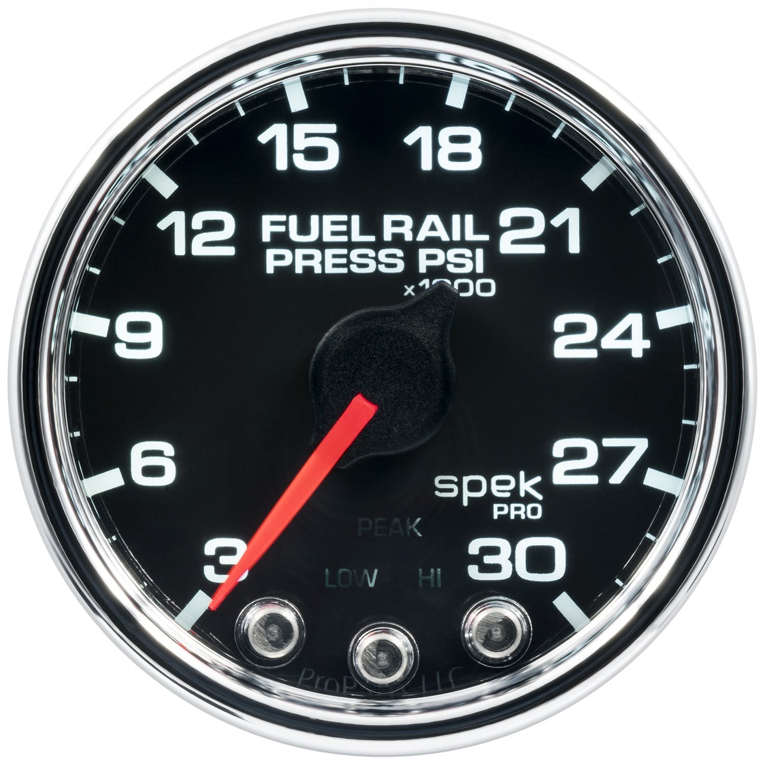AutoMeter Products P32131 Rail Pressure Gauge 2 116, 30KPSI, Stopper Motor Black