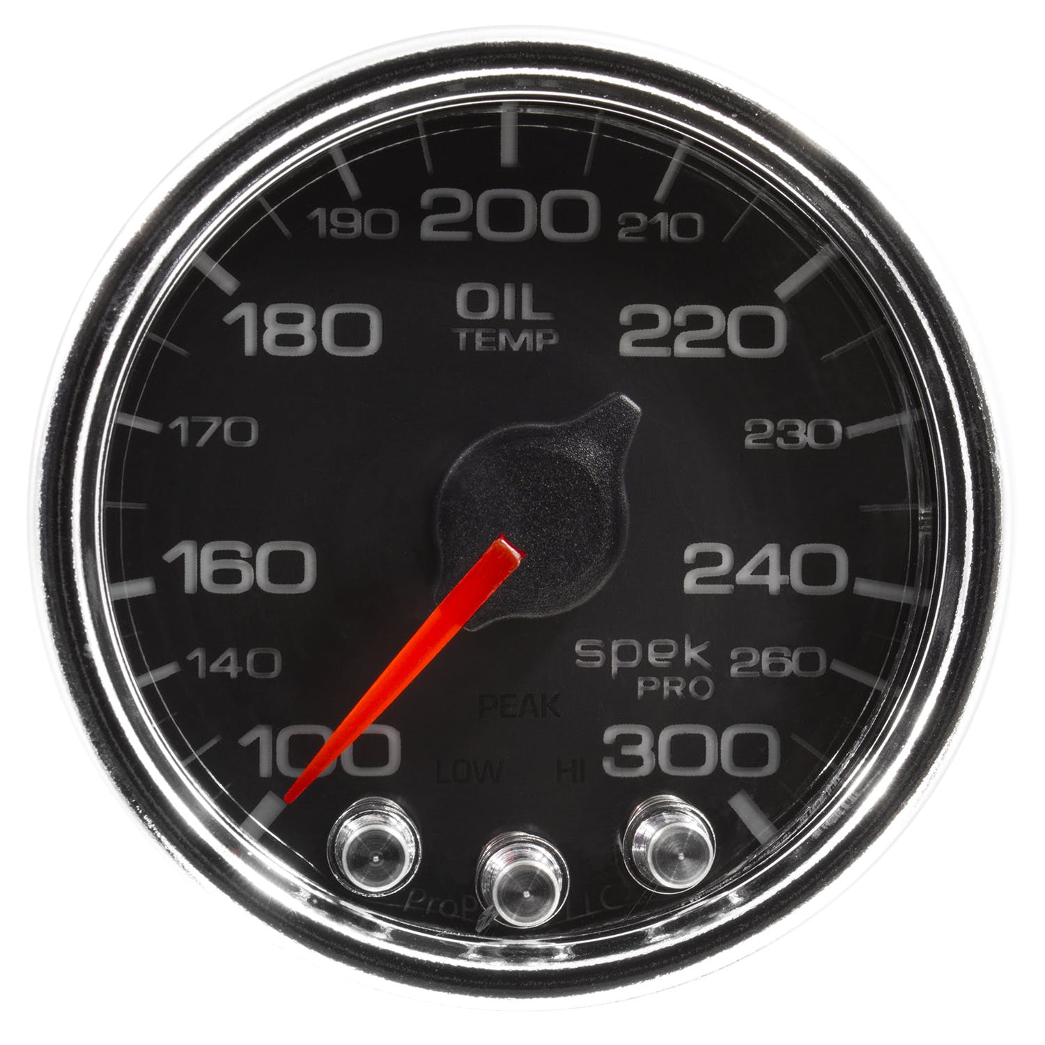 AutoMeter Products P32231 Gauge; Oil Temp; 2 1/16in.; 300° F; Stepper Motor w/Peak/Warn; Blk/Chrm; Spek-